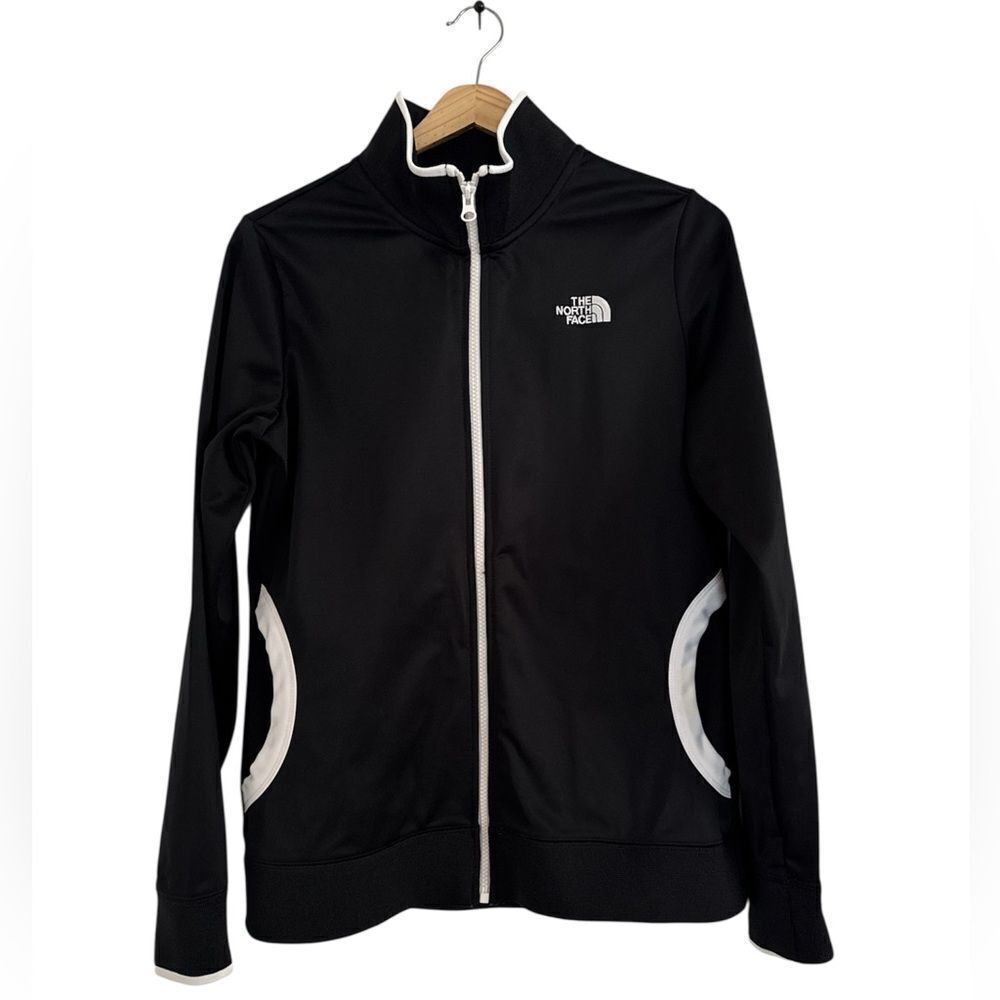 The North Face Black Jacket with White Trim